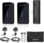 BOYA by-XM6 S4 Wireless Lavaler Lapel Microphone for iPhone iPad, MFi Certified