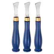 Leather Edge Creaser Tool, 1.5+2+2.5mm, for Scribing Lines on Leather Edges,Blue