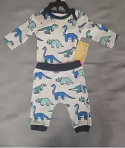 NWT Monica + Andy Infant Dinosaur Bodysuit & Pants Set 9-12 Months Baby Outfit