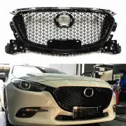 Glossy Front Bumper Grill Honeycomb Grille Radiator For Mazda 3 Axela 2017-18 (for: Mazda)
