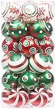 Sea Team 60mm/2.36" Delicate Contrast Color Theme Painting & Glittering Christmas Tree Pendants Decorative Hanging Christmas Baubles Balls Ornaments Set - 30 Pieces (Elf)