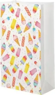 Ice Creams Paper Party Loot Bags 8 Pack