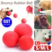 1-3PCS Solid Training Rubber Ball Pet Puppy Dog Chew Fetch Play Bouncy Bite Toy