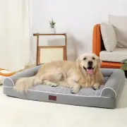 TJSOULER Orthopedic Dog Beds for Large DogsWaterproof Lined Egg Crate Foam Pe...
