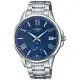 【CASIO】條紋時尚單眼羅馬紳士不鏽鋼腕錶-藍面(MTP-EX100D-2A)