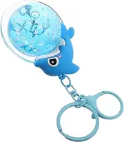 [MUCKLILY] Acrylic Dolphin Figurine Keychain Ocean Theme Purse Charm for Friends Family
