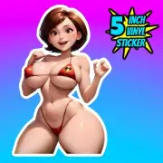 Incredibles Elastigirl 5 Inch Vinyl Sticker 1017