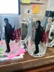 Walking Dead Daryl Dixon Heavy Glass Mug 2013 AMC - 2 IN STOCK SOLD SEPARATELY