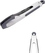 KITCHENDAO Silicone Tongs 9 Inch, Stainless Steel Kitchen Tongs with Silicone Tips, Tongs for BBQ, Salad, Cooking