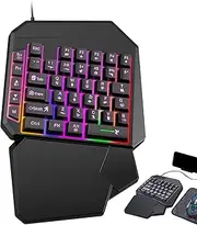 Ergonomic Keyboard, Portable Keyboard | Hand Programmable Ergonomic Keyboard Phone Ergonomic Keyboard -handed Keyboard, Porta Phone Keyboard