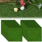 Aeaocvo 20 PCS Fake Grass Decor 6 X 6 Inches Artificial Grass for Crafts Smal...
