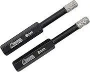 Professional Dry Diamond Tile Drill Bit with Hex Shank 2pcs 6mm