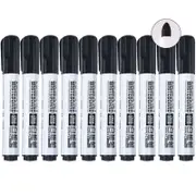 10Pack White Board Markers Erase Marker Bullet Tip Black Ink