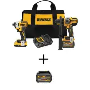 20V MAX Cordless Brushless Hammer Drill/Driver Combo Kit and (1) FLEXVOLT MAX