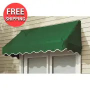 8' Green Outdoor Window Door Awning Sun Shade Canopy Outdoor Patio Cover Shade