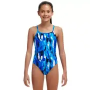 Funkita Girls Chaz Michael ECO Diamond Back One Piece Swimwear, Girls Full Piece