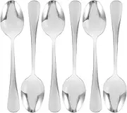 MUCKLILY Dinner Spoons Stainless Steel Set 6-Piece Table Spoons for Serving Family Dinner Cutlery