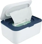 Wipes Dispenser, Baby Wipe Holder with Lids Refillable Wipes Container with Sealing Design Non-Slip Wipe Container Dustproof Tissues Wipes Case Keeps Wipes Fresh for Bathroom Nursery Baby (Blue)