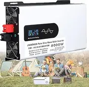 Pure Sine Wave Powe Inverter 5000W 6000W 8000W Converter DC 12V 24V to AC 220V Transformer Solar Inverter for Home Rv Solar System,24V-8000W