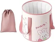 "Abbraccia" Collapsible Bucket Foot Soaking Bath Bucket Multifunctional Foot Bath Basin Foot Bath Tub Bag for Boating Home Travel Indoor, Pink