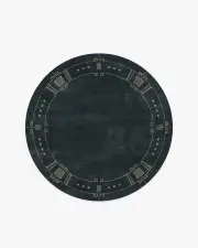 185' Round | Machine Washable Runner Rug | Kid & Pet Friendly | Indoor Rug | Avery Midnight Blue Flatwoven Rug by Architectural Digest | Ruggable