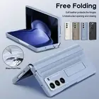 Leather Hinge Protect Shockproof Stand Case For Samsung Galaxy Z Fold6 5 4 5G