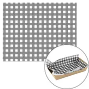 Black Gingham Grease Proof Paper Plate / Tray Liners (8 Sheets)