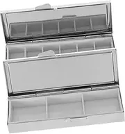VALICLUD 2pcs Duoge Pill Box Portable Medicine Organizer Medicine Organizer for Cabinet Small Pill Container Silver Pp