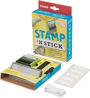 Trodat's Stamp 'N Stick - Typo DIY Rubber Stamp - Create Your Own Custom Textile Stamp - Dermatologically Tested - Ideal for Marking Kids Clothing and Belongings with Their Name and Fun Icons