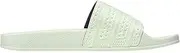 [adidas] Originals Men's Adilette Slide Sandals, Linen Green/Linen Green/Linen Green, 5