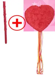 HAPPY BIRTHDAY Heart Corazon Kids boy Piñata Pinata Pull String Stick Valentine