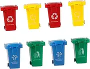 Gogogmee Mini Trash Can Kid Toy Garbage for Kids Push Trash Can 2 Sets Easy to Carry