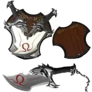God of War Blades Of Chaos 17" Twin Blade Kratos Sword Set With Plaque gift