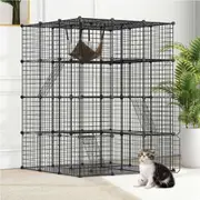 Advwin 4 Tier Cat Cage DIY Pet Crate Cat Villa Cat Enclosure