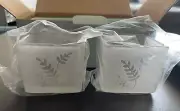 Partylite Square Frosted Votive Candle Holders Set Of 2 P7235 New - Retired