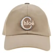 Chloe Swing Cotton-Blend Canvas Baseball Cap, Size Medium