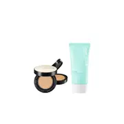 A'PIEU - Pure Block Aqua Sun Gel SPF50+ PA+++ X Jung Saem Mool - Essential Skin Nuder Long Wear Cushion - 14g +14g - Light