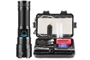 Torches LED Super Bright, Rechargeable LED Torch P70 10000 Lumens Powerful, Black
