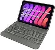 iPad Mini 6 (8.3-inch) Keyboard Case, Bluetooth Keyboard with Folio Full Protection Shockproof Case for Apple 8.3-inch iPad Mini 6 (2021) with 130 Degree Swivel Rotating