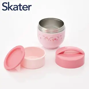 【Skater】不鏽鋼雙層保溫便當盒 可提式 540ml Hello Kitty(午餐/野餐/郊遊/通勤/上學)