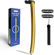 FLOVES Men's Back Razor - 3 Magnetic Replacement Razors, Razor with 3-Layer Blades and Swivel Shaving Head, 39.5 cm Long Handle, Body Hair Trimmer for Men (Gold)