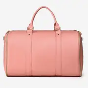Foldable Travel Bag Garment Duffle Bag Large Capacity Folding Duffel Bag with Mini Pocket-Pink