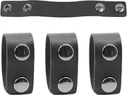 [Generic] Double Snap Belt Keepers | Wide Duty Belt Retainer Keeper | Belt Fixing Tool with Metal Fasteners for Security, Outdoor Enthusiast, Law Enforcement Personnel