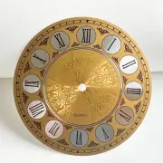 Elegant Aluminium Metal Wall Clock Dial Face Roman Numeral 180MM Golden Color
