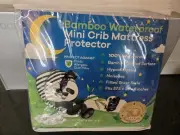 Mini Crib Mattress Protector 37.5"x26x5 Bamboo Quilted Surface Fitted Sheet Olaf