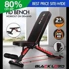 BLACK LORD Weight Bench Adjustable Flat Incline Decline Sit-up Fitness Home Gym