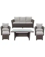 Creative Outdoor Products Courtyard Casual Capri Grey 6Pc Seating Set