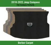 Lloyd Berber Cargo Carpet Mat for 2018-2022 Jeep Compass w/Jeep Grill Logo (for: Jeep)