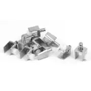 4mm-8mm Thick Adjustable Rectangle Glass Shelf Clamp Clip Support Bracket 10pcs