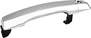 81571 Front Left Exterior Door Handle with Keyhole Compatible with Armada 2007-2010/ Titan 2004-2015/ Pathfinder Armada 2004/ QX56 Base 2004-2010 Driver-Side Handle Chrome Replace 80640-ZC00A